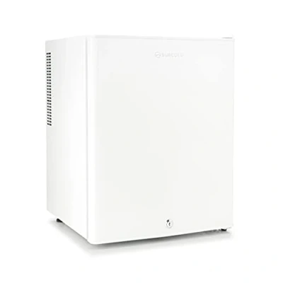 Image of Subcold Aire40 LED Mini Fridge 40L Table Top Quiet &amp; Frost Free for Bedrooms Hotels Lockable with Solid door interior light (White)