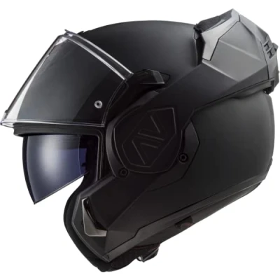 Image of LS2, Advant Modular Flip Front Motorcycle Helmet. ECE 22.06 Certified. Complete With Pinlock and Luxury Camo Backpack Style Carry Bag. Noir (Matt Black). XL