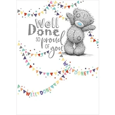 Image of Me to You Bear Well Done Card, White,ASS01147,5x7 inch