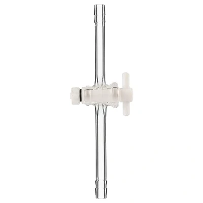 Image of stonylab Glass Vacuum Flow Control Adapter, Borosilicate Distillation Take Off Adapter with PTFE Stopcock for Laboratory Supplies