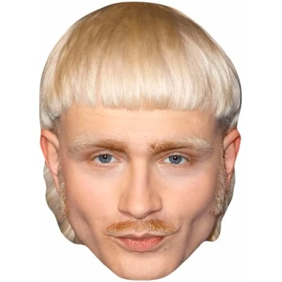 Image of Joost Klein (Moustache) Celebrity Mask, Flat Card Face, Fancy Dress Mask