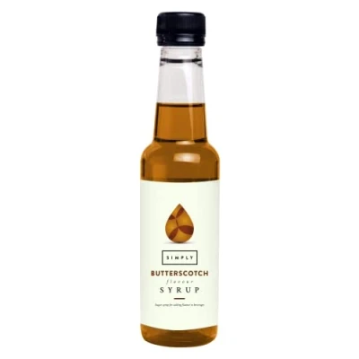 Image of Simply Butterscotch Syrup, Vegan &amp; Nut Free Flavoured Syrup for Coffee, Cocktails Baking (250ml)