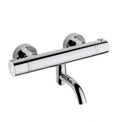 Image of MORADO Thermostatic Mixer Shower, Shower Mixer, Taps, Bathroom Bar with Anti Scald Control Valve, Chrome, Brass