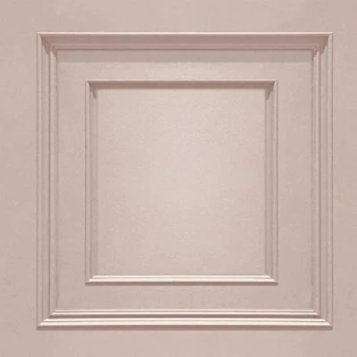 Image of Amara Panel Vinyl Wallpaper Blush Pink Wood Belgravia 7377