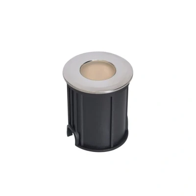 Image of Ayle Solar 3000k LED 4 Light Outdoor Recessed Ground Black IP44