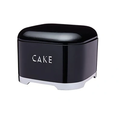 Image of KitchenCraft Lovello LOVCTBLK Cake Storage Tin, 26 x 20 cm (10&quot; 8&quot;) Midnight Black