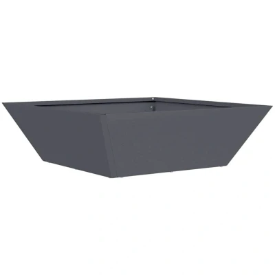 Image of vidaXL Metal Planter Anthracite 50 x 15 cm Decorative Inlays