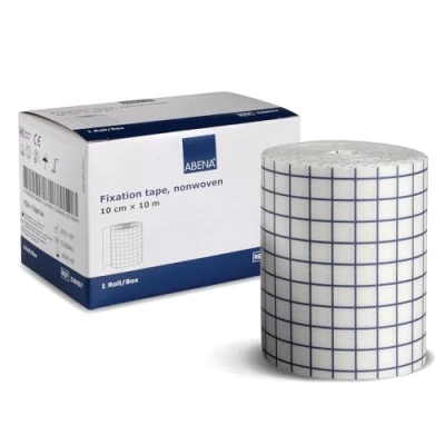 Image of ABENA fixing plaster 10 m x cm, roll, white, wound plaster, roller dressing, adhesive tape, medical patch tape.