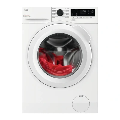 Image of AEG 5000 Series Freestanding Washing Machine LFX50942B, Front Loading Full Size, 9kg, 1400 rpm, AntiAllergy Program, Quick Wash, TimeSave to Adjust Cycles, Class A, White