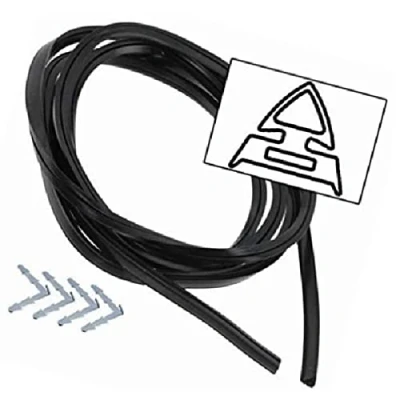 Image of Spares2go Universal 4 Sided Rubber Oven Cooker Door Seal (With Barbed Corner Clips)