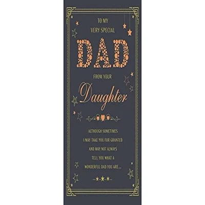 Image of Regal Publishing Classic Father&#039;s Day Card Dad from Daughter 9 x 6 inches (C88254)