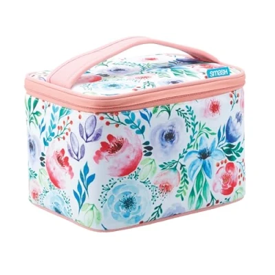 Image of Smash 20961 Insulated Lunch Bag, Fabric, Full Bloom Pink
