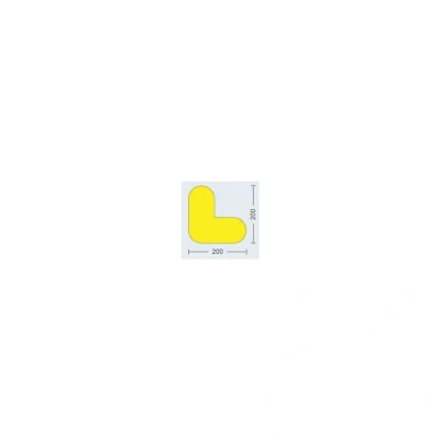 Image of Beaverswood Floor Signalling 200 x 200m M White &quot;L&quot;, Pack of 10