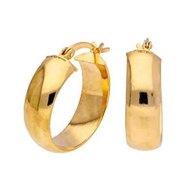 Image of Gold Plated Sterling Silver Chunky Creole 20mm Hoop Earrings