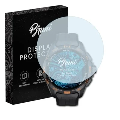 Image of Bruni Screen Protector compatible with Tissot T Touch Connect Solar Film, crystal clear Protective Film (2X)