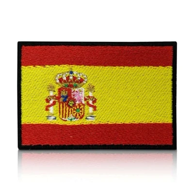 Image of Spain Flag Patch with Hook and Loop Back, Spanish Patch, Flag, World Cup Patches Finally Home