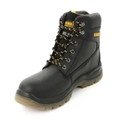 Image of DEWALT Titanium Mens Safety Boot Steel Toe Cap Waterproof Leather Black Size 7