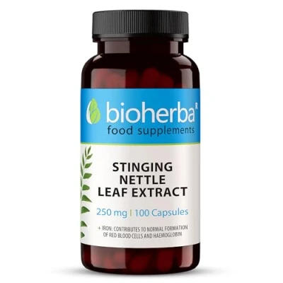 Image of Stinging Nettle Capsules 250 mg 100 Count Herbal Supplement for Prostate Health Vitality and Water Balance Support by BIOHERBA
