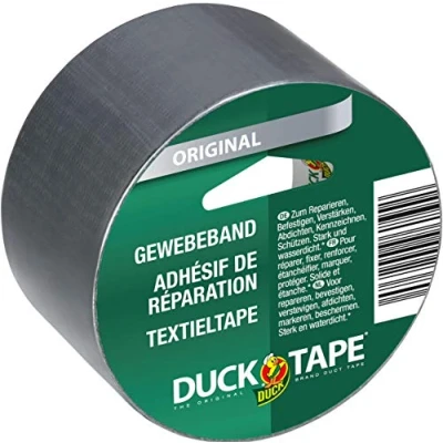 Image of Duck Tape Original Silver 50mm x 5m, Improved Formula High Strength Waterproof Gaffer and Duct Adhesive Cloth Repair