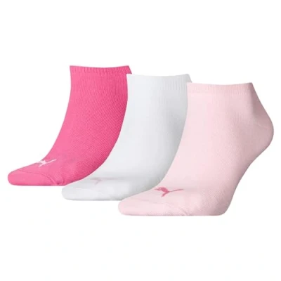 Image of PUMA Men&#039;s Unisex 3p Sneaker Plain Sock, Pink Lady, 3 5 UK, one size, 261080001