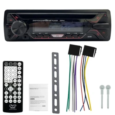 Image of VIGORFLYRUN PARTS LTD 1 DIN Car Radio Stereo Detachable Panel 12V FM MP3 Bluetooth CD VCD SD USB Multimedia Receiver