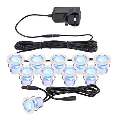 Image of Kios 2 Outdoor Reccessed Ground 10x 0.45W Decking Lights, IP44