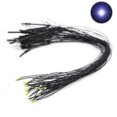 Image of Evemodel L0805W 20pcs Pre Wired Bright White SMD 0805 Led Lamp Light Set 12V 18V NEW