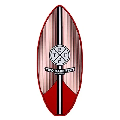 Image of Two Bare Feet 41&quot; Skimboard Suitable for Beginners, 7 Ply wooden construction with nose pre curve, Pin tail, Adults and Kids (Deckhand)