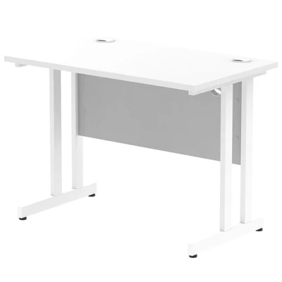 Image of Impulse 1000/600 Rectangle White Cantilever Leg Desk MI002200