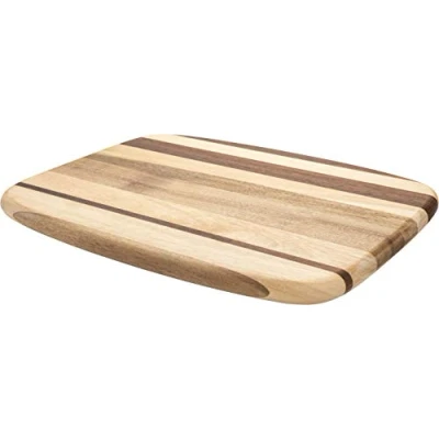 Image of Rockingham Forest Rectangular Striped Multi Wood Cutting Board, 35 x 28 2cm