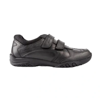 Image of Hush Puppies Boys Jezza 2 Shoes Black Leather Size UK 4