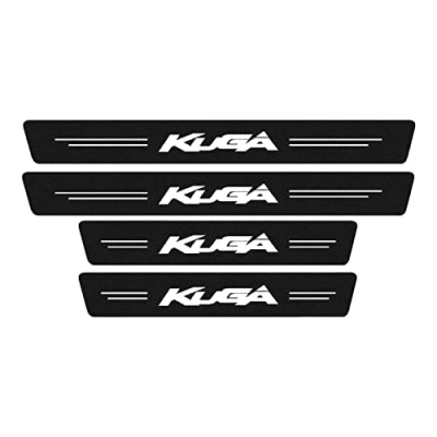 Image of 4Pcs Car Door Sill Protectors Strips, for Fo rd Kuga 1 2 3, Anti Scratch Carbon Fiber Threshold Edge Scuff Plate Protective Sticker Styling Accessories,Black
