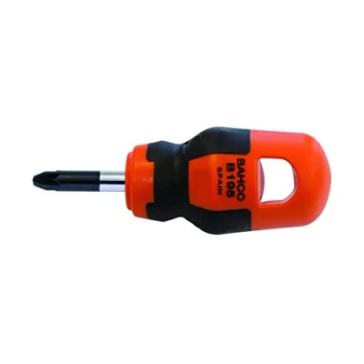 Image of Bahco B195.902.025 &quot;Stubby&quot; Pozidriv Screwdriver, Multi Colour, PZ2 x 25 mm