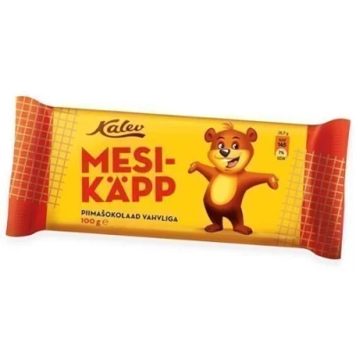 Image of [Pack of 4] Delicious and Tasty Estonian Kalev Milk Chocolate with Wafer (Waffles)