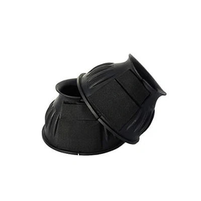 Image of Rhinegold Velcro Over Reach Boots Large Black