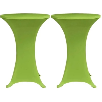 Image of vidaXL Stretch Table Cover 2 pcs 60 cm Green