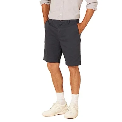 Image of Amazon Essentials Men&#039;s Classic Fit 9 Inch Chino Shorts, Navy, 31W