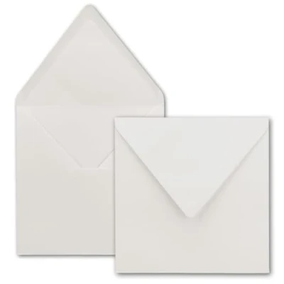 Image of Square Envelopes/Light Grey Very Strong 250 g/m², 158 x mm, Top Flap // from FarbenFroh Neuser, 50 Umschläge Hellgrau, Nassklebung