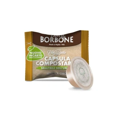 Image of Caffè Borbone Don Carlo Compostable Caspules, Gold coffee Blend 100 Capsules Compatible with Lavazza®* A Modo Mio®* machines for domestic use