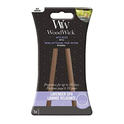 Image of WoodWick Auto Reeds Refills Car Air Freshener Lavender Spa Up to 30 Days of Fragrance 2 Count