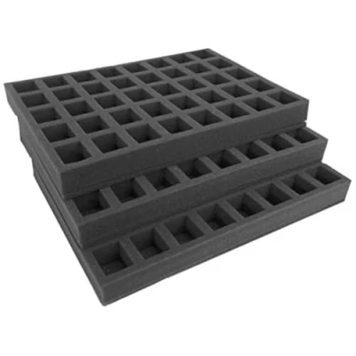 Image of Replacement Tray Set for Gamesworkshop Classic plastic figure case. Carry 120 troops on up to 32mm bases. Ideal 12 squads of 10 40mm tall. Perfect Games Workshop figures