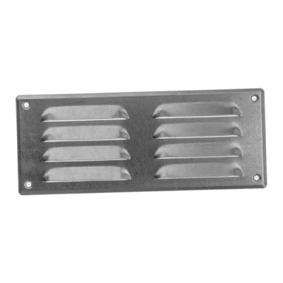 Image of EUROPLAST 260x105mm / 10x4&quot; inch Galvanised Metal Air Vent Grille Cover with Insect Mesh Ventilation