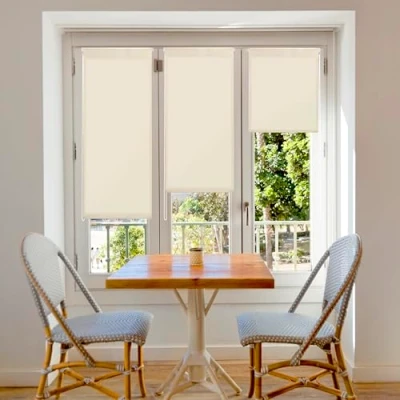 Image of Blindecor Plain Aure “No Tools Required. Translucent Roller Blind, Beige, 107x180 cm (width x height)