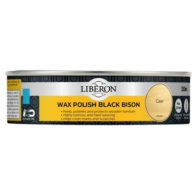 Image of V33 LIBBPWCL150N LIBERON Black Bison Wax Paste 150ML Clear