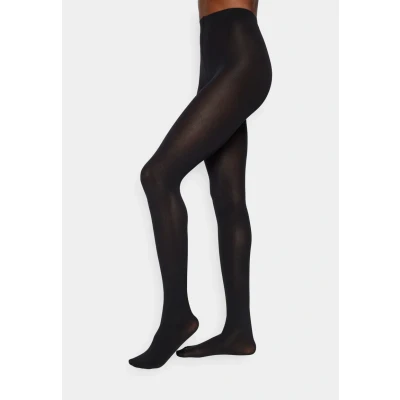 Image of FALKE Women&#039;s Cotton Touch W Ti Opaque Plain 1 Pair Tights, Black 3000, XL