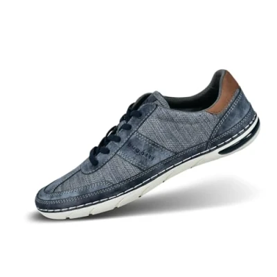 Image of bugatti Men&#039;s Bequeme Schnürschuh Memory Foam Elegante Casual Easy Fit Sneaker aus Austauschbaren Einlegesohlen Lace up Shoes, darkblue, 8 UK