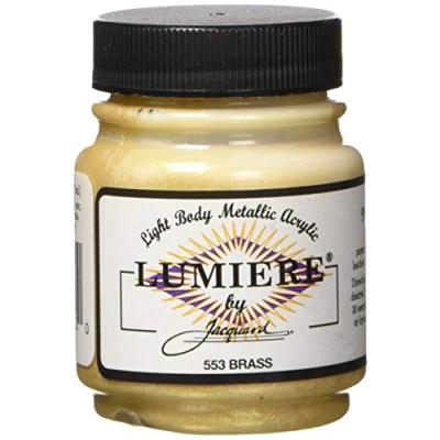 Image of Jacquard Products 2.25 oz Lumiere Metallic Acrylic Paint, Brass