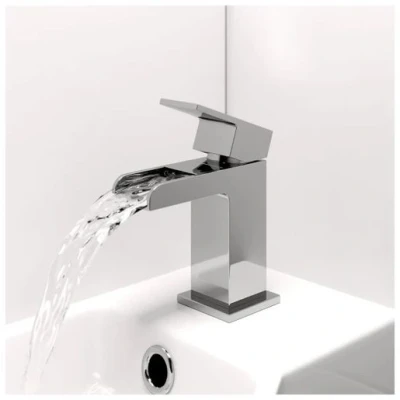 Image of Vitellio Nero Cloakroom Basin Mixer Waterfall Tap VIT 2TAPB032E