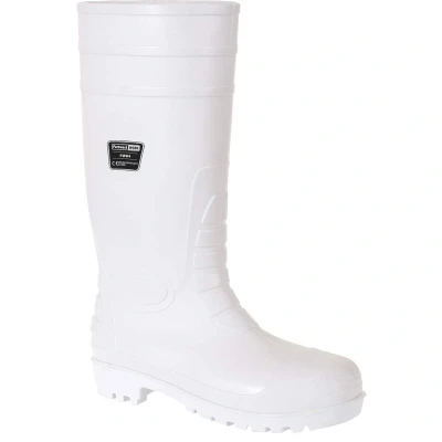 Image of Portwest Safety Food Wellington S4 White UK 12 EU 47