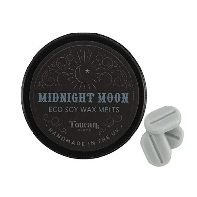 Image of Midnight Moon Gothic Eco Soy Wax Melt Candles &amp; Incense Grey 5.5x2.7x5.5cm